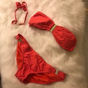 Coral bikini
